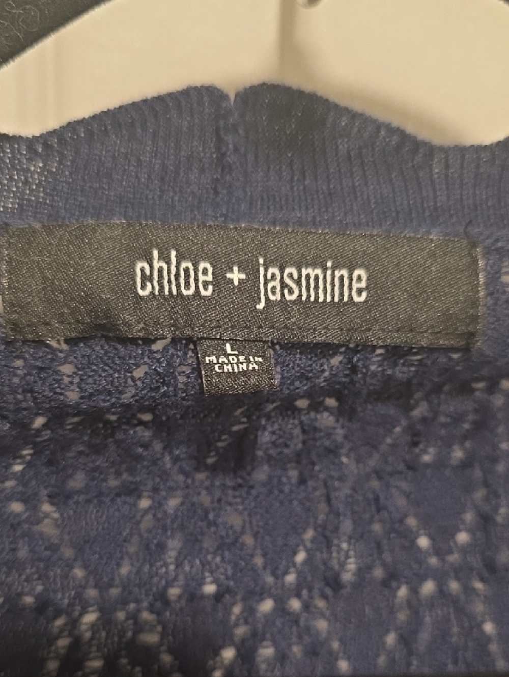 Navy Open-Front Cardigan - Picture 6 of 13